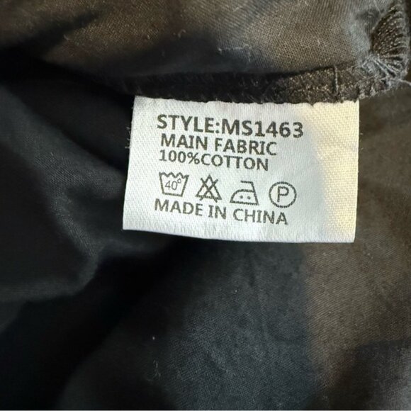 MADISON THE LABEL Black Button Down Blouse Top Long Sleeve Oversized Puffy Baggy - Picture 13 of 13